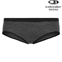 Icebreaker Siren HIP 女款三角內褲/美麗諾羊毛內褲 BF150 104704 038 黑條紋/白