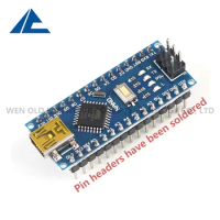 1PCS The MINI interface is soldered with a pin header (168 chip) ATMEGA168P-AU 44*18MM arduino nano uno development board kit