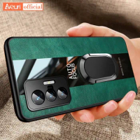 Ring Holder Leather Case For Vivo X80 X50 X60 X70 Pro Plus Back Cover Luxury Phone Case For Vivo X Note X51 Y52 Y21 Y33S Y72 5G