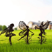 Metal Garden Fairy Alette: An Exclusive Outdoor Decor For Your Patio And Lawn Large Metal Yard Art for Garden Party Décor