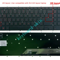 New US Keyboard No-backlit red letter For Dell G3 17(3779),G3 15(3590),G3 15(3579)(5587),G5 15(5590),G7(7590)(7588)(7790 laptop