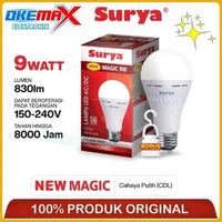 Surya Lampu Emergency cas Bohlam LED New Magic AC/DC 9 Watt / 12 Watt / 18 Watt Cahaya Putih Tahan L