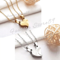 Kalung Couple Love Bahan Titanium Fashion impor Pasangan Sahabat Antikarat