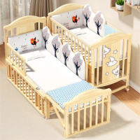 Loft Simple Baby Bed Modern Wood Villa Comferter Baby Bed Children Queen Cama Infantil Furniture Home