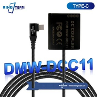 New Braided Cable TYPE-C USBC PD Right Angled DMW DCC11 DC Coupler BLG10 BLE9 for PANASONIC Lumix DMC GF3 GF5 GF6 GX5 GX7 GX85