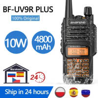 Baofeng UV-9R Plus 10W IP68 Waterproof Dual Band 136-174/400-520MHz Ham Radio BF-UV9R Walkie Talkie 10KM Range UV 9R Plus