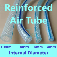 Reinforced Net Hose Air Tube 4/6/8/10mm for Aquatic Air Pump Outdoor Pond Koi Pond Durable Long Las