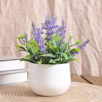 1pc- Simulation lavender pot,home decoration,office desktop decoration,realistic, plastic,housewarming gifts,artificial plant