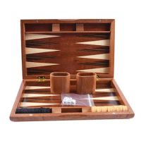 High Grade Backgammon Chess Travel Chess Set Fine Wooden Chessboard Classic Chess Game Plastic Chess Pieces S1