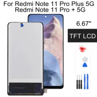 6.67 TFT LCD For Xiaomi Redmi Note 11 Pro Plus 5G LCD Display Touch Screen Digitizer For Redmi Note11 Pro+ LCD
