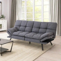 Futon Sofa Couch Bed,Convertible Futon Couch Bed,Memory Foam Futon Sleeper Sofa,Loveseat Sofa Bed,Polyester Modern Sofa