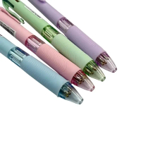 6pcs Boleh dibawa 4 dalam 1 Pen mata bola pelbagai warna 0.7mm Refill Soft Pen boleh ditarik balik p