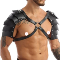 EagleKu BDSM Gay Sexy Shoulder Harness Strap Fetish Men Leather Body Cage Chest Harness Belt Strap Puppy Gay Lingerie
