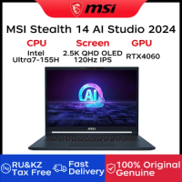 2024 MSI Stealth 14 AI Studio Gaming Laptop 14 Inch 2.5K QHD 120Hz OLED Screen Netbook Intel Ultra7-155H 32G 1T RTX4060 Notebook