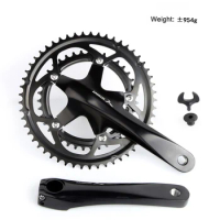 Bicycle Sprocket Wheel 10/11 Speed Road Bike Chain Wheel 20S Hollow Integrated Crankset Folding Bicycle Chainring 39/53T Disc