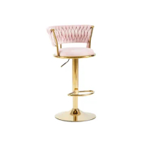 XX Rotating lift bar chair, high legged, Nordic furniture, backrest, velvet bar stool, kitchen bar stool, counter stool