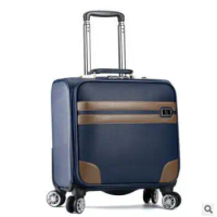 Men Business Travel Luggage Bag PU Spinner suitcase Travel Rolling luggage bags On Wheels Carry on Wheeled Suitcase trolley bag