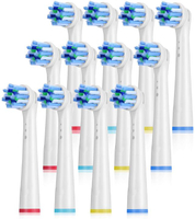 【日本代購】電動牙刷替換刷頭 多功能動作刷 歐樂B 互換 有效去除牙垢,呵護牙齒和牙齦 12個裝