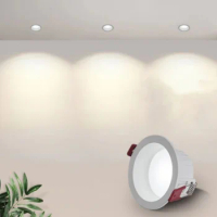 Dimmable Anti-glare Recessed LED Downlight Lamp 5W 7W 9W 12W 20W 85-265V Ceiling Spot Panel Bulbs Round For Home Lighting