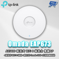 TP-LINK 昌運監視器 Omada EAP673 AX5400 吸頂式 WiFi 6 基地台 無線AP