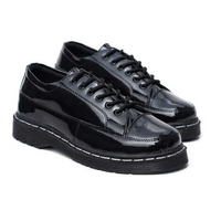 Sepatu Formal Pantofel Mengkilap Hitam Pdh Pria 39 GOHAN LAK PUTIH