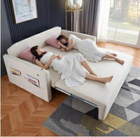 可折疊沙發床兩用客廳小戶型乳膠智慧儲物多功能坐臥北歐雙人布藝JD寶貝計書