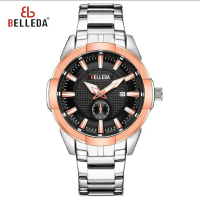 Jam Tangan BELLEDA  jam BELLEDA 9156 Jam tangan Pria Anti Air Stainless Steel kalender Original Arlo