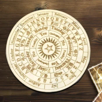 Wooden Twelve Constellation Divination Pendulum Board Sign Home Decor Star Sun Moon Altar Message Board Meditation Ornaments