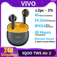 2023 New Original VIVO IQOO TWS Air 2 TWS Earphone Bluetooth 5.3 AI Call Noise Cancelling True Wireless Headset For IQOO 11S