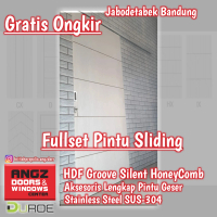 Tujuan Jabodetabek Bandung Pintu Sliding Angzdoor HDF Groove Fullset