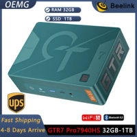 Beelink GTR7 Pro 7940HS AMD Ryzen 9 Mini PC 32GB DDR5 1TB PCIe4.0 NVMe SSD, Desktop MINI Computer 4K HDMI+DP+Dual USB4