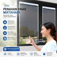 Tirai Penutup Jendela Tirai Gulung Penahan Panas dengan Suction Cup untuk Mobil Dapur Kantor 58x125c