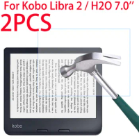 2PCS Tempered Glass For Kobo Libra H2O 2019 For Kobo Libra 2 2021 7.0 Inch Ereader Protective Film Tablet Screen Protectors
