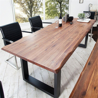 會議桌 長條桌 大型辦公桌 客製歐式實木桌大板桌辦公桌會議桌長方形洽談桌簡約書桌現代咖啡餐桌『KLG1694』
