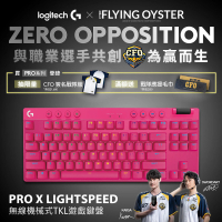 【Logitech G】PRO X 無線機械式TKL遊戲鍵盤(桃色)