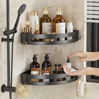 NEW 3/2/1 PCS Adhensive Bathroom Shampoo Holder Shower Caddy Shelves Storage No Drill Shelf Corner T