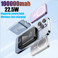 For IPhone Magnetic Power Bank 100000mah Wireless Magnetic Power Bank Magsafe Super Fast Charging For Xiaomi Samsung Huawei