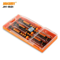 JAKEMY JM-8121 High quality plastic diy repair tool kit non-slip handle special insulated cr-v screwdriver set