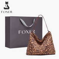 Tas Bahu Wanita Berkapasitas Besar Tas Selempang Motif Macan Tutul Klasik Tas Wanita Berbahan Kain C