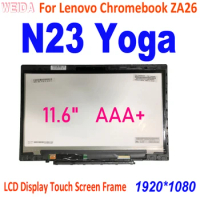 11.6" AAA+ LCD For Lenovo N23 Yoga Chromebook ZA26 LCD Display Touch Screen Digitizer Assembly Frame For Lenovo Yoga N23 LCD
