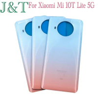 New For Xiaomi Mi 10T Lite 5G Battery Back Cover 3D Glass Panel Rear Door Mi 10T lite Glass Housing Case With Adhesive Replace