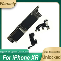 Original Motherboard For iPhone XR 64GB 128GB Mainboard With Face ID Unlocked Logic Board Plate Cleaned iCloud Support Update