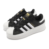 【adidas 愛迪達】休閒鞋 Superstar Bonega W 女鞋 黑 白 厚底 增高 金標 三葉草 愛迪達(GX1841)
