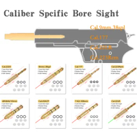 Tactical Red Laser Bullet Bore Sight 9mm .22LR .45ACP .223Rem 7.62 .38SPL .177 Caliber Barrel Revolver Pistol G 17 19 Taurus