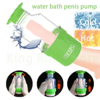 Pour Hot Cold Water Penis Masturbator Cup 3D Pocket Vagina Pussy Cock Enlarger Dick Adult Sex Toys for Man Vacuum Pump Doll 18+