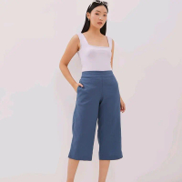 MEIVE || CELANA WANITA 7/8 BAHAN LINEN POLOS VARIASI SAKU #576