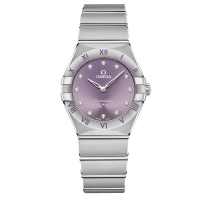 Omega 歐米茄 星座系列 紫色時鑽 石英 28MM