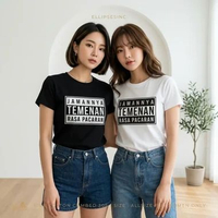 ELLIPSESINC Kaos Wanita Lengan Pendek Jamannya Temenan L Putih
