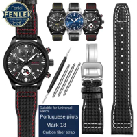 Men's Genuine Leather Watch strap For IWC Mark 18 Universal Pilot Little Prince Waterproof Watch band Accessories 20MM Bracelet