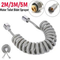 2/3/5 Meters Spring Shower Hose Plastic Telephone Line Shower Hose Water Plumbing Hose for Bathroom Water Toilet Bidet Sprayer
